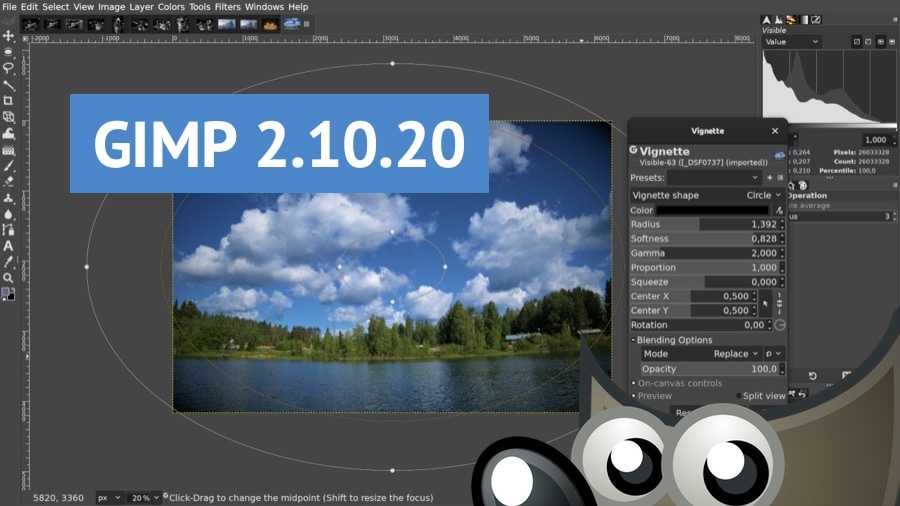 Релиз графического редактора GIMP 2.10.20