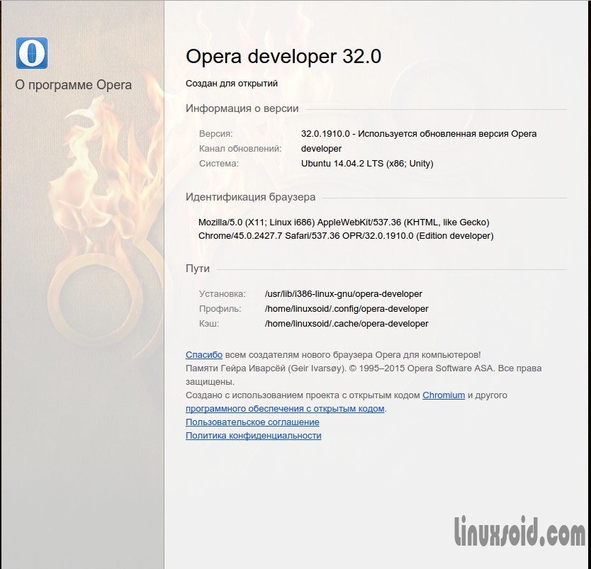 Релиз Opera Developer 32.0.1910.0 с исправленными багами синхронизации данных