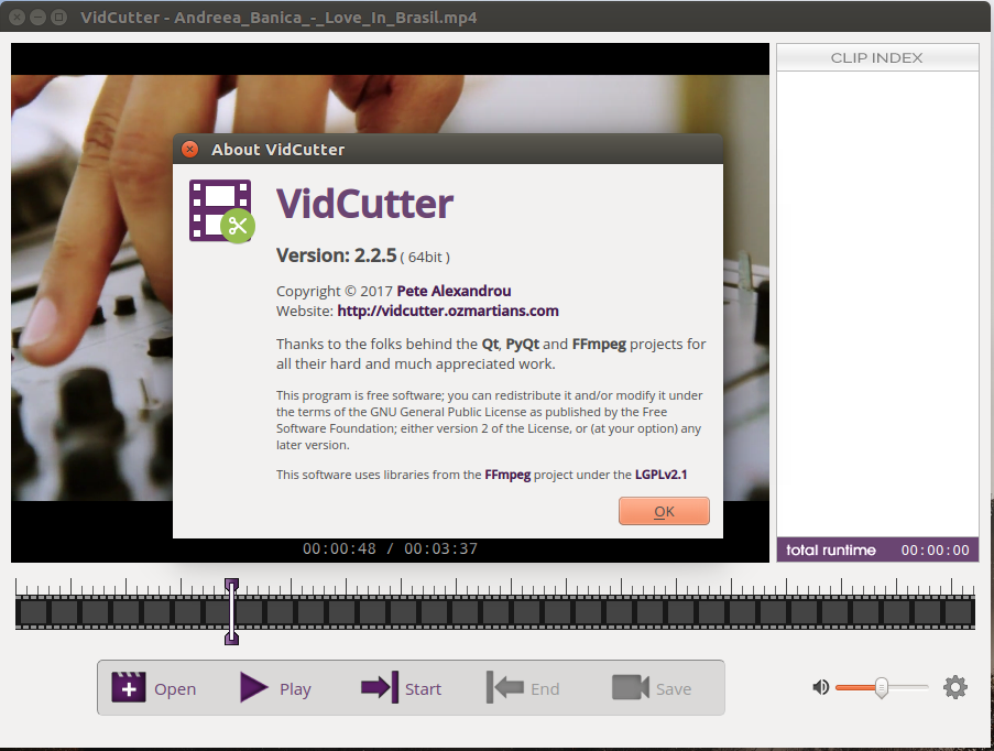QT версия VidCutter