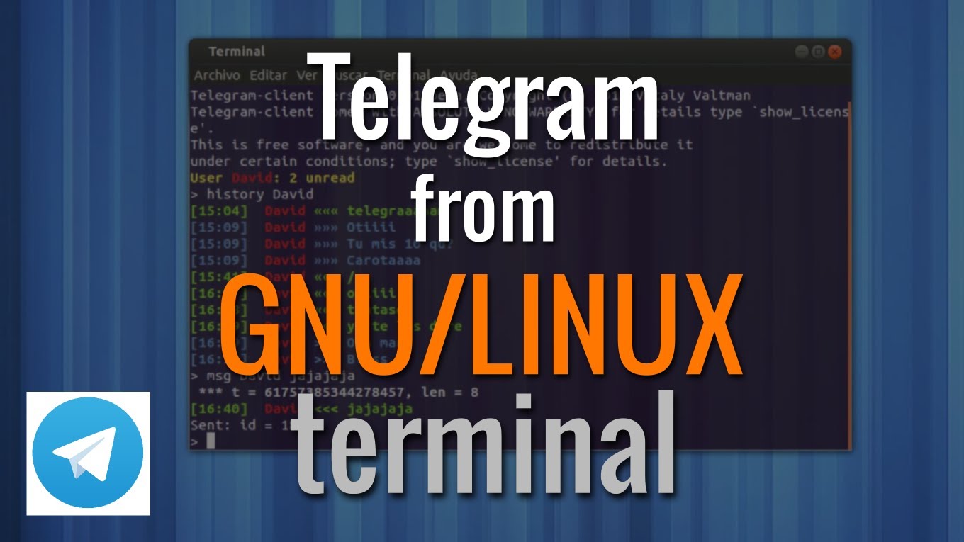 Используем консольную версию Telegram в Linux