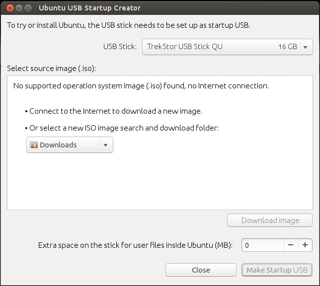 Создание загрузочной флешки в ubuntu
