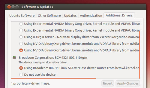 Установка драйверов для видеоадаптера в Ubuntu