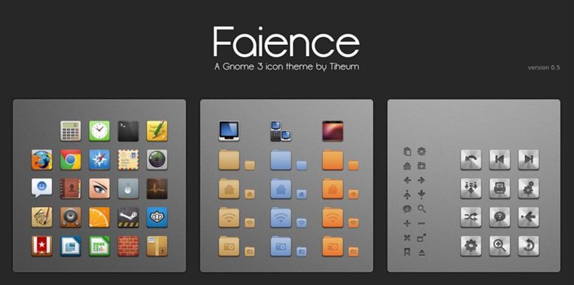 Тема значков Faience для Ubuntu 14.04/15.04